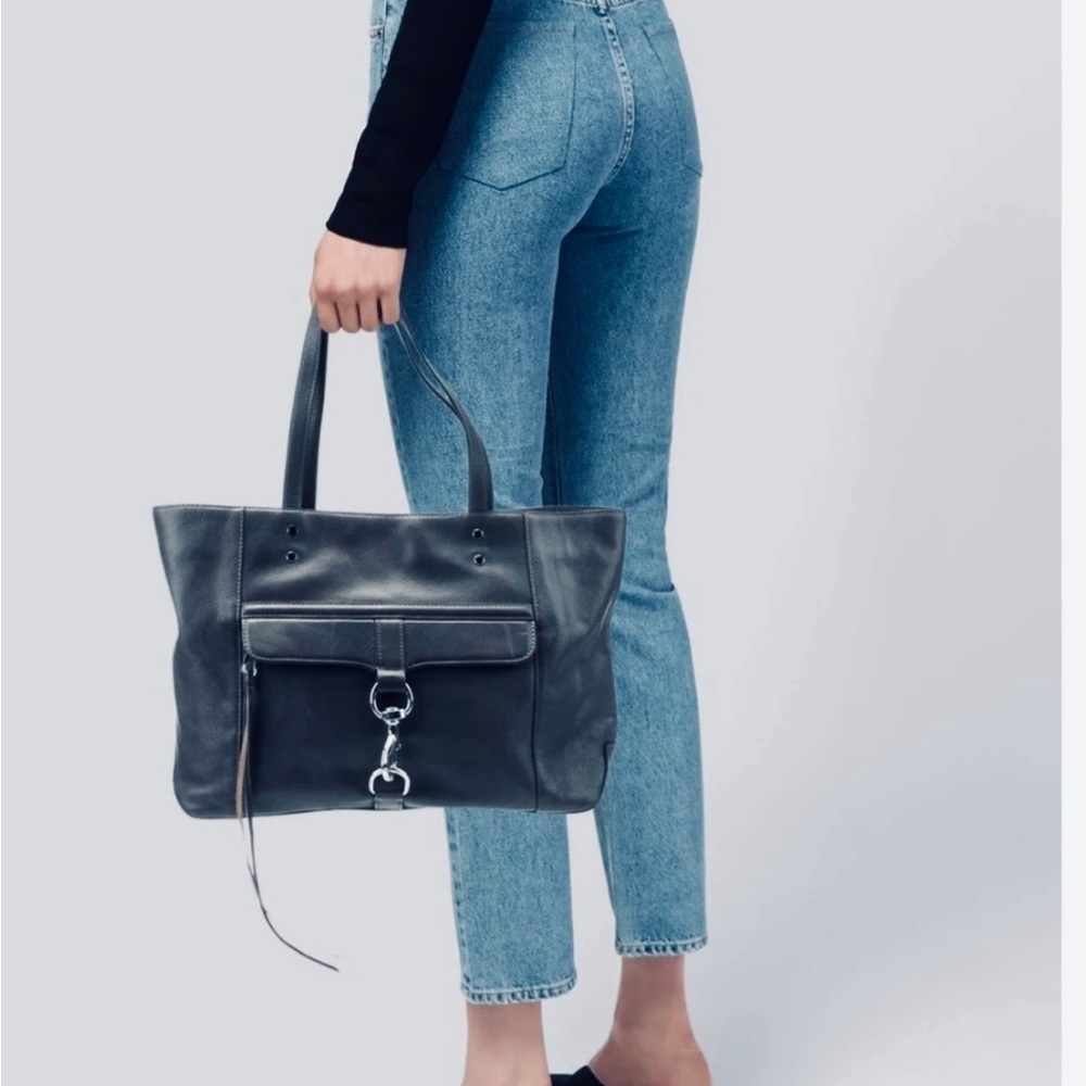 Rebecca Minkoff large Bowery dark blue leather tote NEW! $195